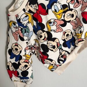 Zara Cream and Black Character Print Sweater